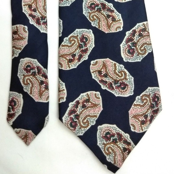 Mens Blue Manhattan 100% Silk Tie Made In The USA - Picture 2 of 4